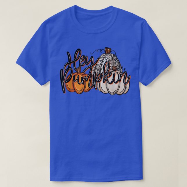 Camiseta Hola Pumpkin Fall Hello Pumpkin Leopardo Halloween (Diseño del anverso)