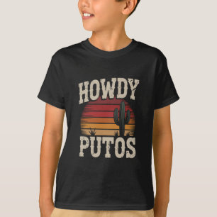 Camiseta Hola Putos Cactus Divertido Retro Vintage