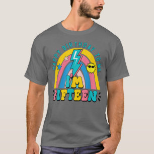 Camiseta Hola Quince Arcoiris Tengo 15 Años Feliz Nacimient