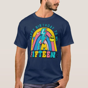 Camiseta Hola Quince Arcoiris Tengo 15 Años Feliz Nacimient