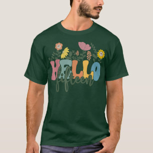 Camiseta Hola Quince Flores Tengo 15 Años Feliz Nacimiento