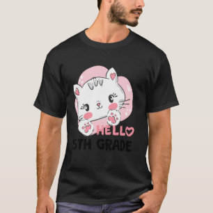 Camiseta Hola Quinta 5to Grado Regreso a la Escuela Chica L