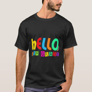 Camiseta Hola quinto grado 5to de primaria para niño estudi