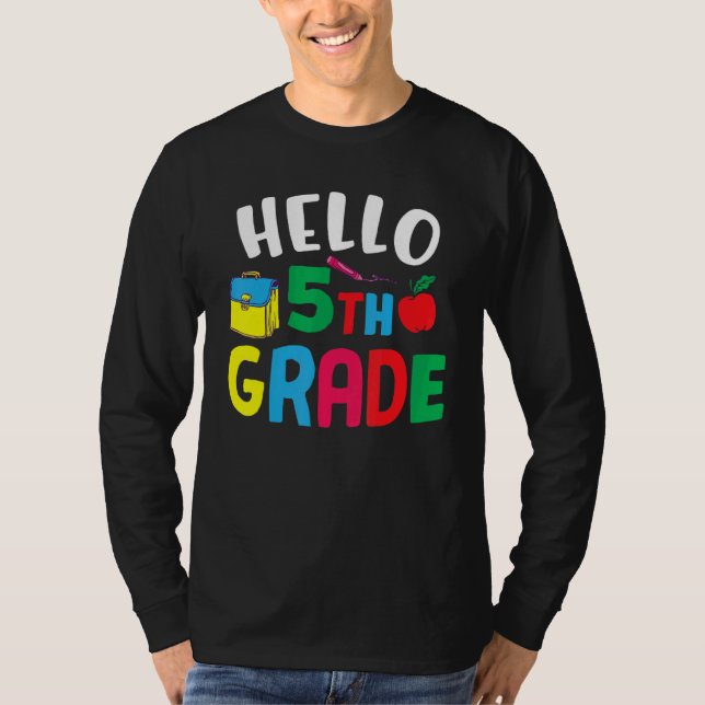 Camiseta Hola Quinto Grado Cute 5º Grado 1 (Anverso)