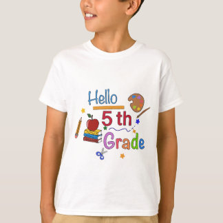 Camiseta Hola, quinto grado - Cute de vuelta al diseño esco