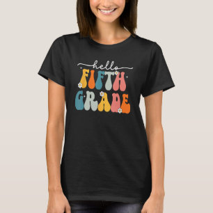 Camiseta Hola, quinto grado de vuelta a la escuela, profeso