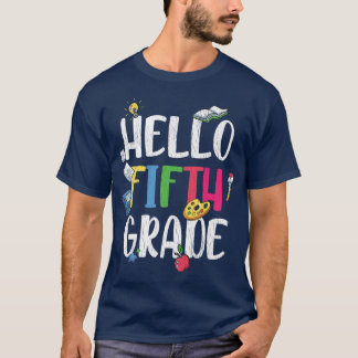 Camiseta Hola, Quinto Grado De Vuelta Al Profesor De Coinci