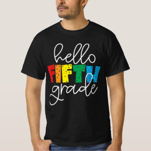 Camiseta Hola, quinto grado - Diversión de vuelta a la escu