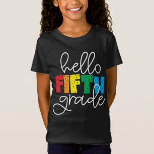 Camiseta Hola, quinto grado - Diversión de vuelta a la escu