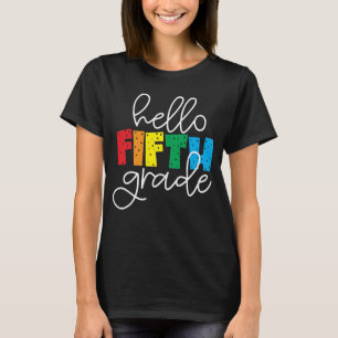 Camiseta Hola, quinto grado - Diversión de vuelta a la escu