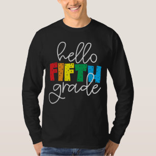 Camiseta Hola, quinto grado - Diversión de vuelta a la escu