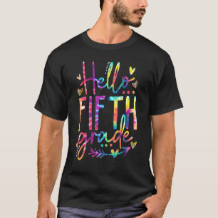 Camiseta Hola, Quinto Grado, Tye Primer Día De La Escuela