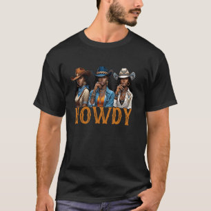 Camiseta Hola Rodeo Occidental Melanina Vaquera Negra Afric