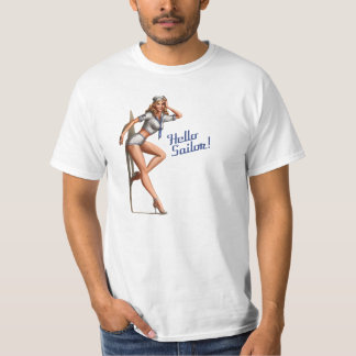 Camiseta ¡Hola Sailor! Pin Up Chica T-Shirt