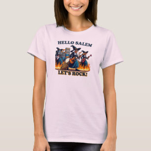 Camiseta Hola Salem Massachusetts Witch Rock Band