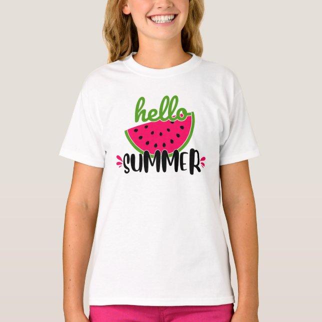 Camiseta Hola Sandía de Verano  (Anverso)
