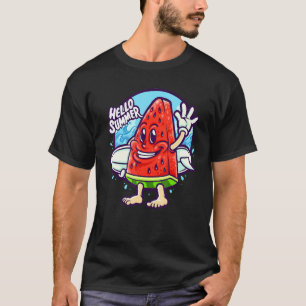 Camiseta Hola Sandía De Verano Tabla De Surf En El Sol S