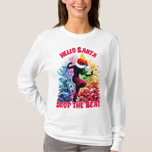 Camiseta Hola Santa, Drop the Beat.