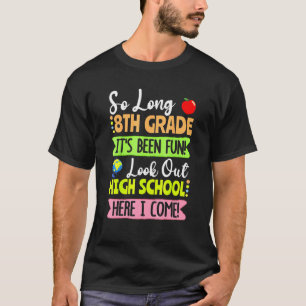 Camiseta Hola secundaria de grado 8, aquí voy 1