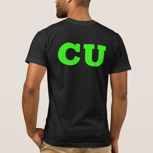 Camiseta Hola See You Personalizado Typography Bright Green (Reverso)