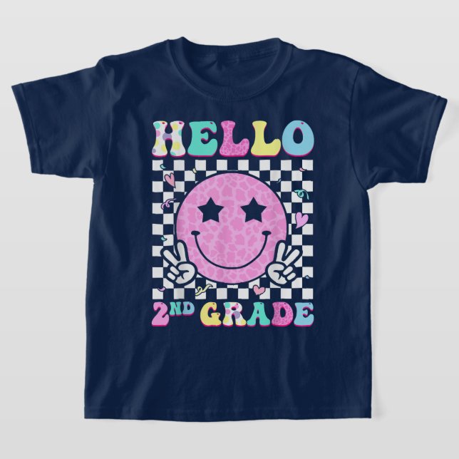 Camiseta Hola Segundo Grado Coquette Bow Chica Maestra (Distribución)