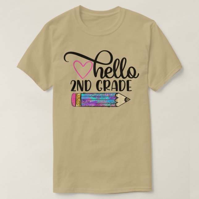 Camiseta Hola, segundo grado de equipo de 2º grado de vuelt (Diseño del anverso)