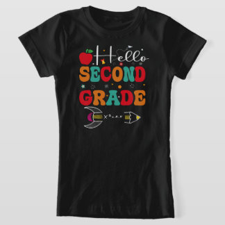 Camiseta hola segundo grado de vuelta a la escuela