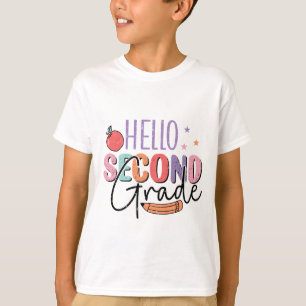 Camiseta Hola segundo grado de vuelta a la escuela