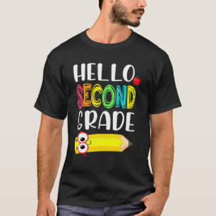 Camiseta Hola Segundo Grado De Vuelta A La Escuela De Enseñ