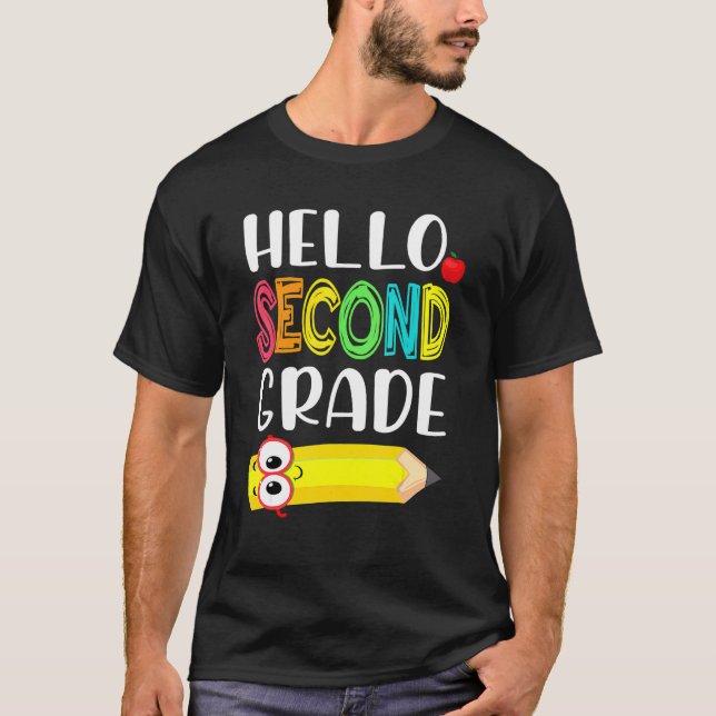 Camiseta Hola Segundo Grado De Vuelta A La Escuela De Enseñ (Anverso)