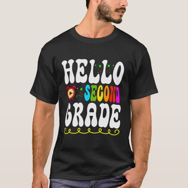 Camiseta Hola Segundo Grado De Vuelta A Los Maestros Escola (Anverso)