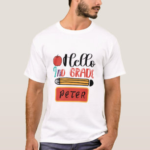 Camiseta Hola segundo grado personalizado de vuelta a la di