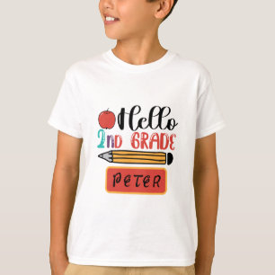 Camiseta Hola segundo grado personalizado de vuelta a la di