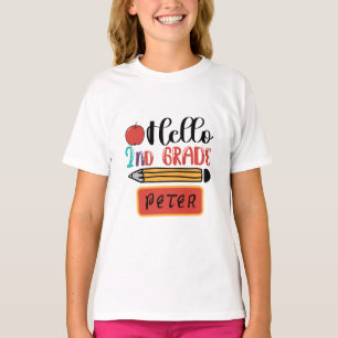 Camiseta Hola segundo grado personalizado de vuelta a la di