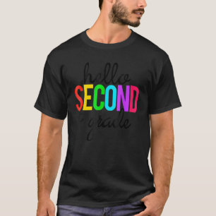 Camiseta Hola Segundo Grado Primer Día De Escolar Brillante