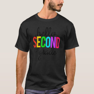Camiseta Hola Segundo Grado Primer Día De Escolar Brillante