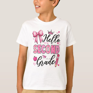 Camiseta Hola Segundo Grado Primer Día De La Escuela Coquet