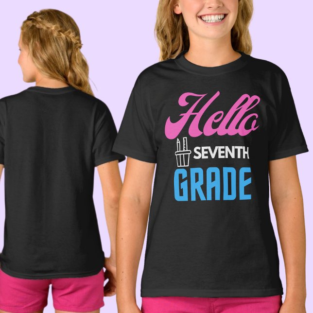 Camiseta Hola Séptimo Grado, De Vuelta A La Escuela (Subido por el creador)