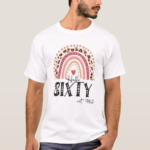 Camiseta Hola Sesenta Est 1962 Feliz 60º Cumpleaños Arcoiri