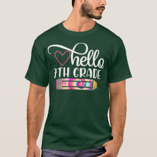 Camiseta Hola, sétimo grado: Tye de vuelta a la escuela de