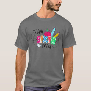 Camiseta Hola Sexto Grado Feliz Primer Día De La Escuela De