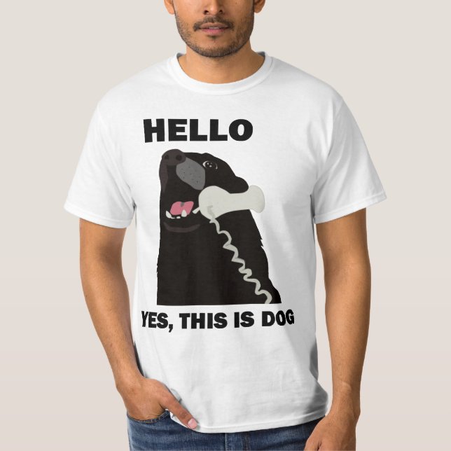 Camiseta HOLA SÍ ESTE ES EL teléfono del PERRO (Anverso)