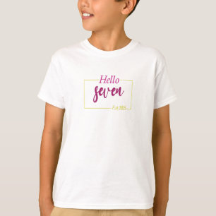 Camiseta Hola Siete Oeste 2015, Séptimo Regalo de Cumplea