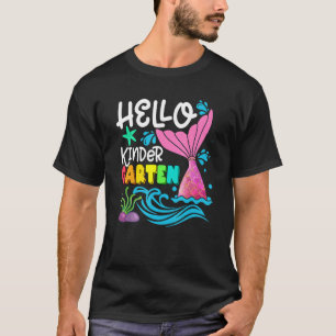 Camiseta Hola, Sirenita De Jardín De Niños De Vuelta Al Pro