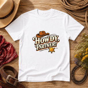Camiseta ¡Hola, socio! Cita de humor western