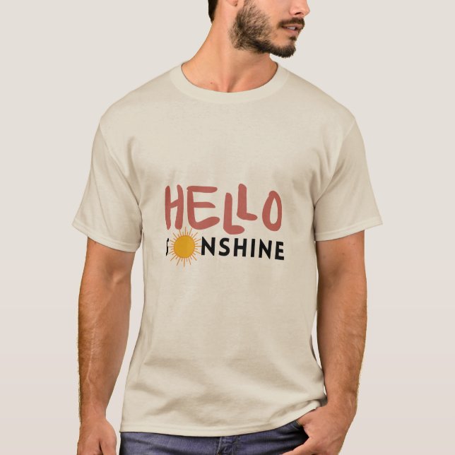 Camiseta Hola Sonshine, Sun Rays, vibraciones de verano (Anverso)
