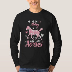 Camiseta Hola, soy Abby y me encanta el patrón del corazón