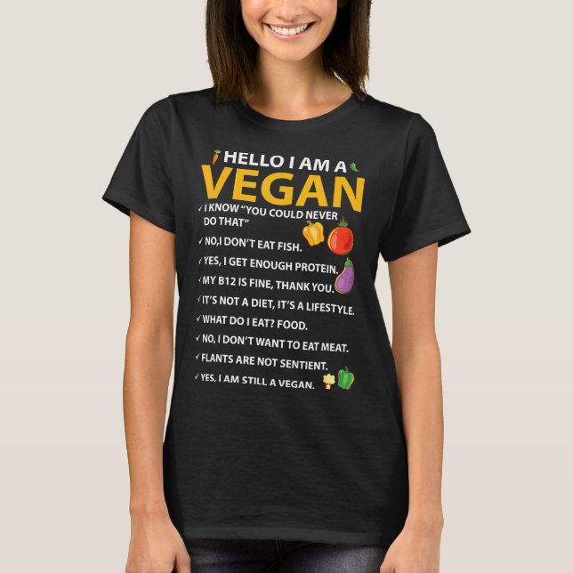 Camiseta Hola Soy Alimentada Por La Planta Vegetable Vegeta (Anverso)
