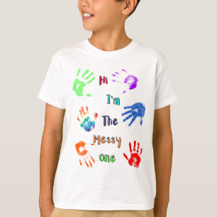 Camiseta Hola soy El Desordenado - Pintura de Huellas de Ma