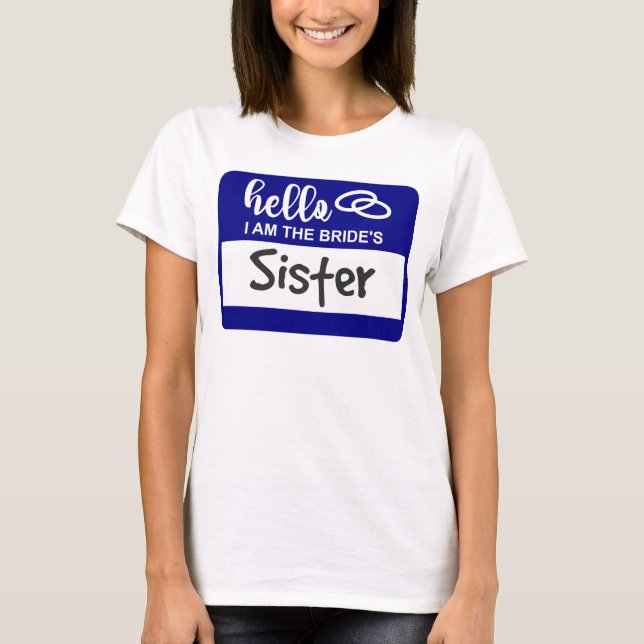 Camiseta Hola, soy el distintivo de nombre de Boda de la no (Anverso)